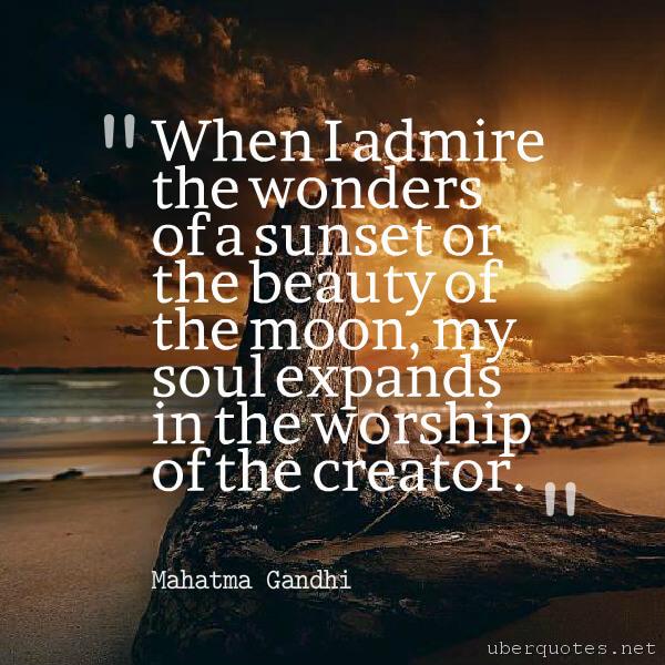 Beauty quotes by Mahatma Gandhi, Religion quotes by Mahatma Gandhi, UberQuotes