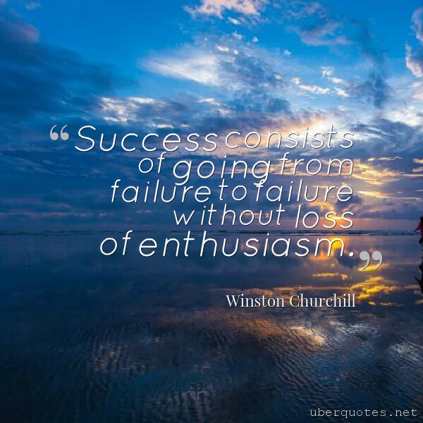 Success quotes by Winston Churchill, Failure quotes by Winston Churchill, UberQuotes