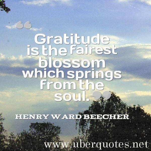Thankful quotes by Henry Ward Beecher, UberQuotes